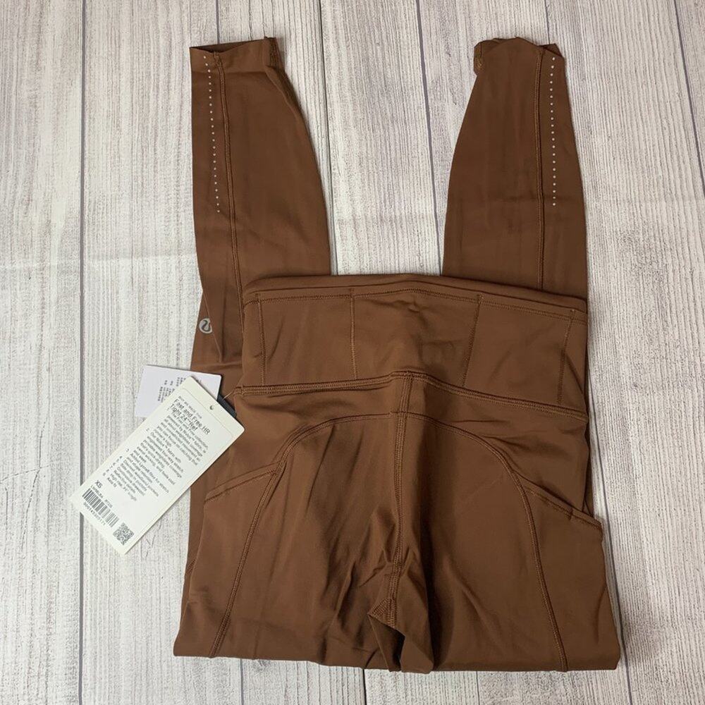 Lululemon Roasted Brown Fast & Free 24" Tight Asia Fit Size XS/US Size 0 - Picture 9 of 9